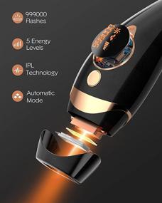 img 2 attached to 🔥 Laser Hair Removal Device for Women and Men - At-Home IPL Hair Removal with 999,000 Flashes for Permanent Results, Painless Hair Remover for Armpits, Legs, Arms, Bikini Line, and Facial Whole Body