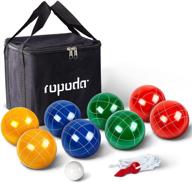 🎳 ropoda 90mm bocce ball set - includes 8 balls, pallino, case, and measuring rope - perfect for backyard, lawn, beach & more! (4-8 player bocce ball set) логотип