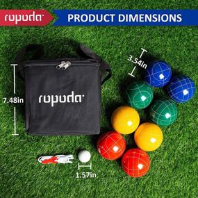 img 2 attached to 🎳 Ropoda 90mm Bocce Ball Set - Includes 8 Balls, Pallino, Case, and Measuring Rope - Perfect for Backyard, Lawn, Beach & More! (4-8 Player Bocce Ball Set)