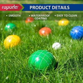 img 1 attached to 🎳 Ropoda 90mm Bocce Ball Set - Includes 8 Balls, Pallino, Case, and Measuring Rope - Perfect for Backyard, Lawn, Beach & More! (4-8 Player Bocce Ball Set)