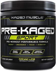 img 4 attached to 🏋️ Kaged Muscle Pre-Kaged Sport Pre Workout Powder | Boost Energy, Focus, Hydration, and Endurance | Organic Caffeine, Plant-Based Citrulline | Mango Lime Flavor | Ideal for Men and Women