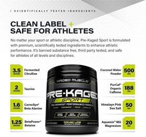 img 2 attached to 🏋️ Kaged Muscle Pre-Kaged Sport Pre Workout Powder | Boost Energy, Focus, Hydration, and Endurance | Organic Caffeine, Plant-Based Citrulline | Mango Lime Flavor | Ideal for Men and Women