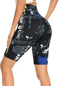 img 4 attached to 👖 Stay Stylish and Supported: GAYHAY 8&#34; Biker Shorts for Women - Tummy Control High Waisted Yoga Workout Running Shorts