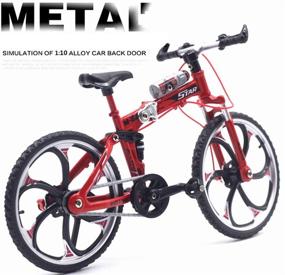 img 3 attached to 🚲 Миниатюрная модель велосипеда: отличный топпер для торта, предмет декора дома, подарок к Дню рождения для мальчиков и девочек-велолюбителей, который можно коллекционировать и использовать в рукоделии.