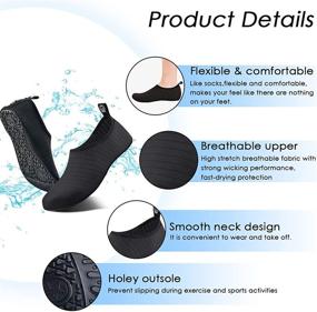 img 2 attached to DigiHero Water Shoes for Women and Men, Quick-Dry Aqua Socks for Swimming, Beach, Surfing, Yoga, and Outdoor Exercises