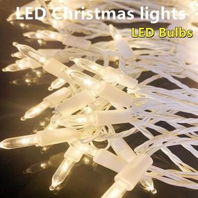 img 3 attached to 🎄 Meteds Outdoor White Christmas Lights - 200LED 66Ft, 8 Modes Mini Clear Lights, Waterproof & Connectable, 29V Plug in White Wire String Lights for Xmas, Wedding, Bedroom & Porch Décor