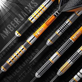 img 1 attached to 🎯 High-Quality RED DRAGON Amberjack Tungsten Steel Tip Darts Set – 24g, 26g, 28g or 30g – With Flights and Stems