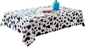 img 1 attached to 🍽️ Rectangular Polyester Tablecloth with Illustrated Pattern