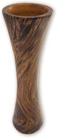 img 4 attached to 🖐️ Handcrafted 14 Inch Brown Mango Wood Vase with Swirl Pattern - Exquisite Hand-Painting