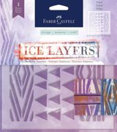 faber-castell ice layers - adhesive texture stencils (tribal) logo