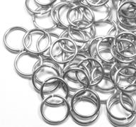 🔗 usa-made 14 gauge stainless steel jump rings connectors, 95 round 15mm - ideal for fishing lure, jewelry, and key ring assembly logo