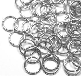 img 1 attached to 🔗 USA-Made 14 Gauge Stainless Steel Jump Rings Connectors, 95 Round 15mm - Ideal for Fishing Lure, Jewelry, and Key Ring Assembly