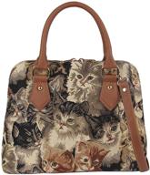 animal design signare tapestry handbag: satchel, shoulder bag, crossbody bag & purse for women logo