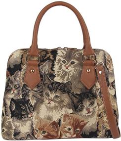 img 4 attached to Animal Design Signare Tapestry Handbag: Satchel, Shoulder Bag, Crossbody Bag & Purse for Women