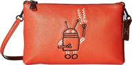 womens haring pebbled leather crossbody logo