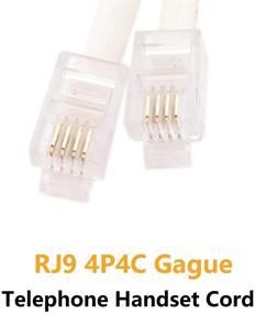 img 2 attached to 📞 UVital Coiled Telephone Handset Cable Cord - 1 Foot Length, RJ9/RJ10/RJ22 4P4C, White (2 PCS)