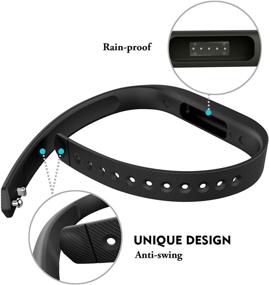 img 2 attached to 📟 AIUNIT Compatible Flex 2 Band: Adjustable Classic Sport Fitness Watch Band with Metal Clasp, Suitable for Men and Women - No Tracker