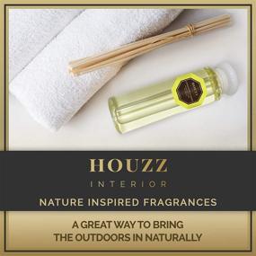 img 3 attached to 🍋 HOUZZ Interior Lemongrass & Ginger Reed Diffuser Refill Oil – Reed Sticks Included – Lemongrass, Eucalyptus, Ginger, Thyme, Cedarwood & Sage – Sulfate-Free, Paraben-Free, All Natural – Made in The USA