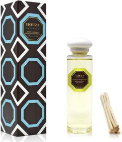 img 4 attached to 🍋 HOUZZ Interior Lemongrass & Ginger Reed Diffuser Refill Oil – Reed Sticks Included – Lemongrass, Eucalyptus, Ginger, Thyme, Cedarwood & Sage – Sulfate-Free, Paraben-Free, All Natural – Made in The USA