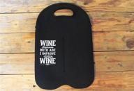 sidekick wine tote - wine enhances with age and i enhance with wine meme - 2 bottle - black логотип