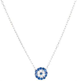 img 2 attached to 🧿 Stylish Evil Eye Sterling Silver Turkish Cz Pendant Charm - Bring Good Luck!