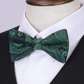 img 3 attached to HISDERN Handmade Pre Tied Adjustable Pattern Bow Ties for Boys: Stylish Accessories for Every Occasion