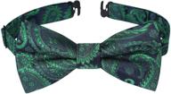 hisdern handmade pre tied adjustable pattern bow ties for boys: stylish accessories for every occasion logo