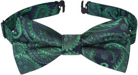 img 4 attached to HISDERN Handmade Pre Tied Adjustable Pattern Bow Ties for Boys: Stylish Accessories for Every Occasion