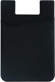 img 1 attached to 📱 Convenient Silicone Stick-On Cell Phone Wallet for iPhone & Android (Black 1 Pack)