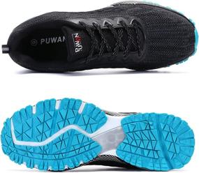 img 1 attached to Enhanced Performance: PUWAN Men's Reflective Running Shoes with Air Cushion for Outdoor Athletic Activities