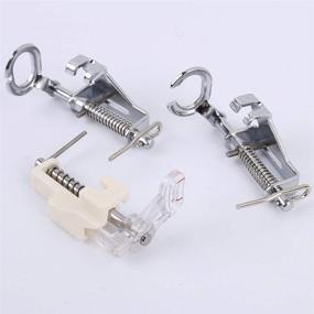 img 4 attached to 🪡 3pcs Large Metal Darning/Free Motion Sewing Machine Presser Foot Set for Low Shank Brother Singer Babylock Janome and More - Includes Close Toe, Open Toe, and Quilting Foot