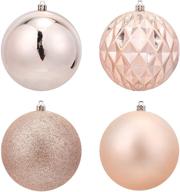 🎄 elegant 4-inch rosegold shatterproof christmas ball ornaments - 4pcs set by isulife логотип