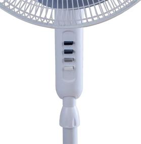 img 2 attached to 🌀 Ultimate Comfort Zone PTRHBCLCZST161BTE Pedestal Fan - White: Ideal for a Cool and Relaxing Atmosphere