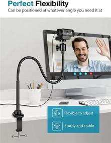 img 1 attached to 📷 InnoGear 25 Inch Flexible Webcam Stand with Gooseneck for Logitech BRIO C920 C920S C922 C922x C925e C930 C930e C615, Cell Phone Stand Desk Mount Camera Stand