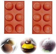 🍫 silicone molds for chocolate, cake, jelly, pudding, handmade soap – round shape (set of 2) logo