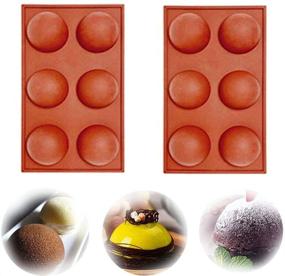 img 4 attached to 🍫 Silicone Molds for Chocolate, Cake, Jelly, Pudding, Handmade Soap – Round Shape (Set of 2)