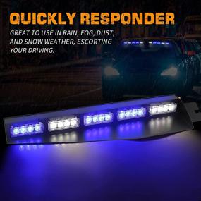 img 2 attached to 🚨 Enhanced LED Visor Lights: Emergency Strobe Interior Windshield with Extend Bracket Deck Split Mount - Perfect for Ambulance Vehicles and Trucks