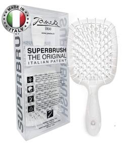 img 4 attached to 💆 Janeke Superbrush Detangler Brush: The Original Italian Patent for Easy, Anti-static Haircare - Wet or Dry Use, Flexible & Nylon Bristles: Ideal for All Hair Types - Long, Thick, Curly (White)