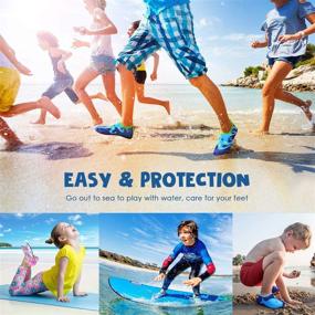 img 2 attached to 👟 Quick-Dry Non-Slip Water Shoes for Kids - Sunnywoo Aqua Socks for Boys and Girls, Toddler Swim Water Skin Barefoot Sports Shoes for Beach and Outdoor Activities