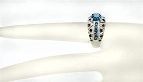 img 3 attached to RB Gems Sterling RHODIUM PLATED London Blue Topaz Boys' Jewelry ~ Rings