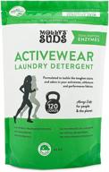 🌿 molly's suds active wear laundry detergent: powerful and natural extra strength powder for performance fabrics, sensitive skin, and tough stains - up to 120 loads! logo