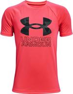 👕 under armour boys' tech hybrid printed fill t-shirt – stylish short-sleeve performance wear for active kids logo