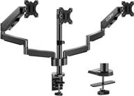 🖥️ enhance productivity with mount pro triple monitor desk mount - versatile articulating gas spring arm for 13-27 inch lcd monitors, vesa compatible 75x75, 100x100 logo