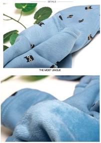 img 3 attached to Cozy & Cute: Small Dog Four Legs Bulldog Teddy Autumn Winter Velvet Pajamas with Owl Print, Blue