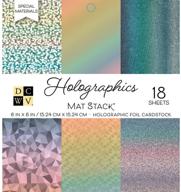 ✨ dcwve dcwv specialty stack-6 x 6-single-sided holographic foil-18 seat ps-006-00123, 6x6: glittering holographic foil with stunning vibrancy for crafting projects logo