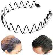 xingzhe mens headband: stylish metal hair bands for women and men's sports - non slip, wide wavy design - perfect for outdoor workouts, fashionable haircare logo