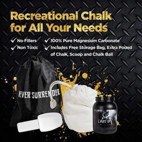 img 3 attached to 🏋️ Aurora Blue Apex Gym Chalk: Power up with 1lb Gym Chalk Powder, Refillable Chalk Ball (65g) and No-Mess Bag for Powerlifting, Weightlifting, Gymnastics