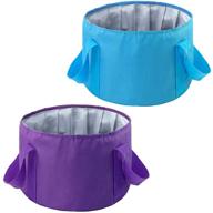 fox claw collapsible foot basin: versatile 2-pack for foot 🦊 soaking, laundry, travel & camping - 12l spa basin & water container logo