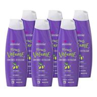 🌺 aussie miracle volume shampoo for fine hair - paraben-free with plum and bamboo - pack of 6, 12.1 fl oz each logo