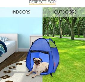 img 1 attached to Portable Pop Up Pet House in a Bag with 3 Net Windows and Zipper Door - Ideal for Dogs, Cats, Rabbits + More